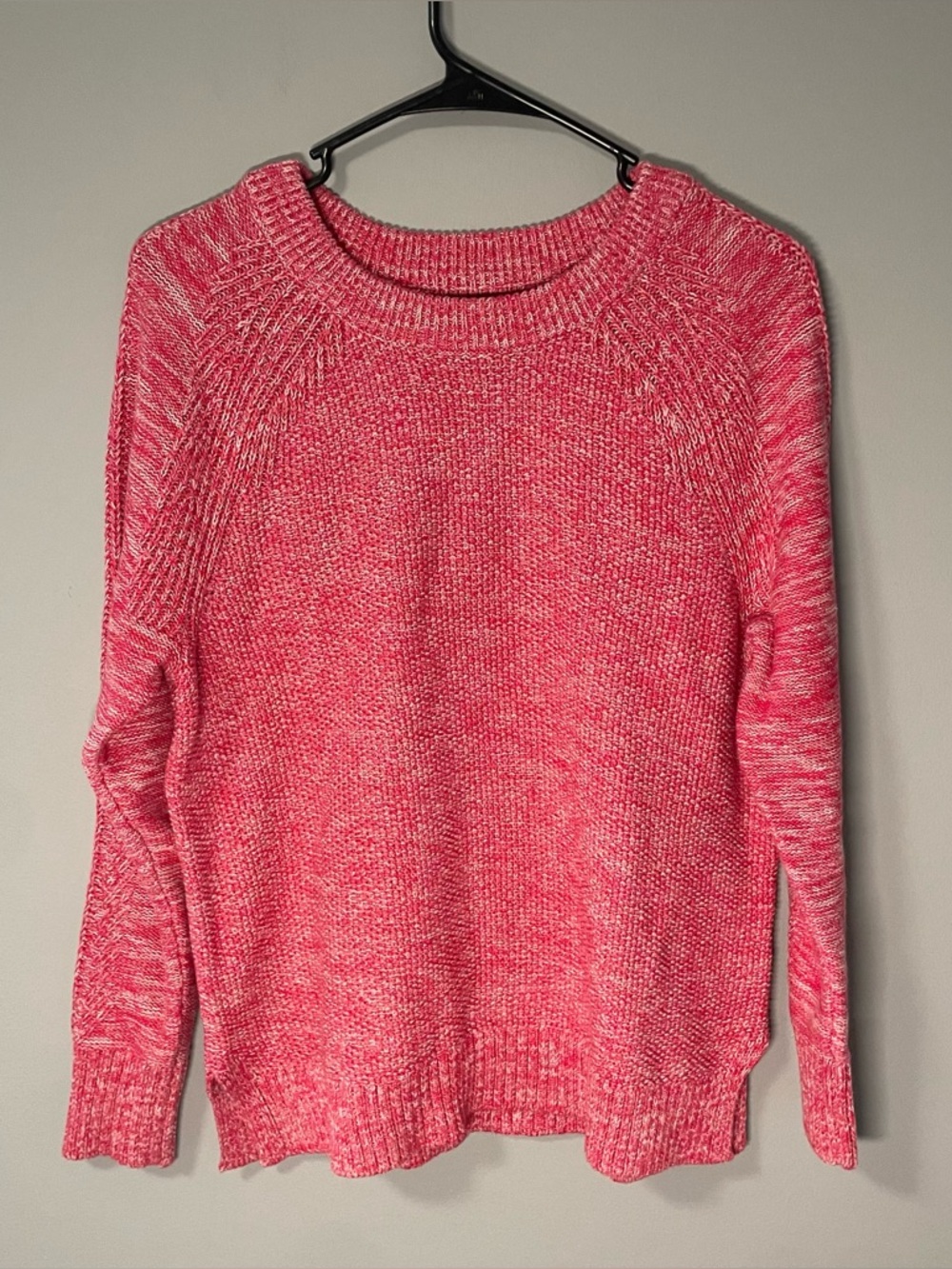 Gap Women's Small Crewneck Marled Pink Sweater Fall Winter Classic Girly Warm
